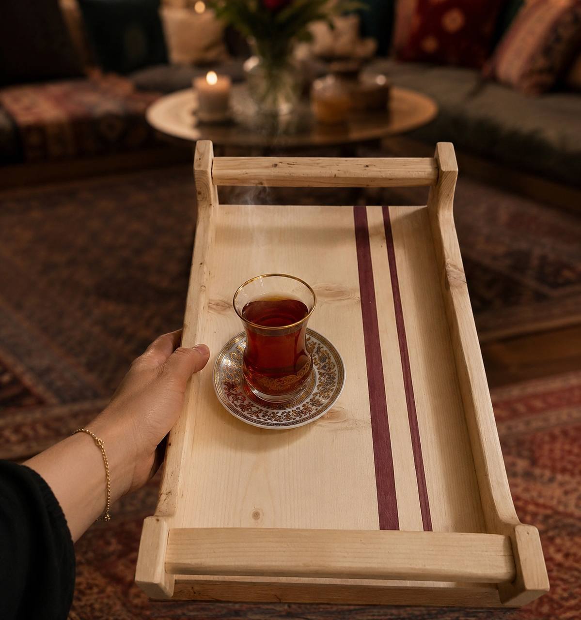 سینی مدرن چوبی